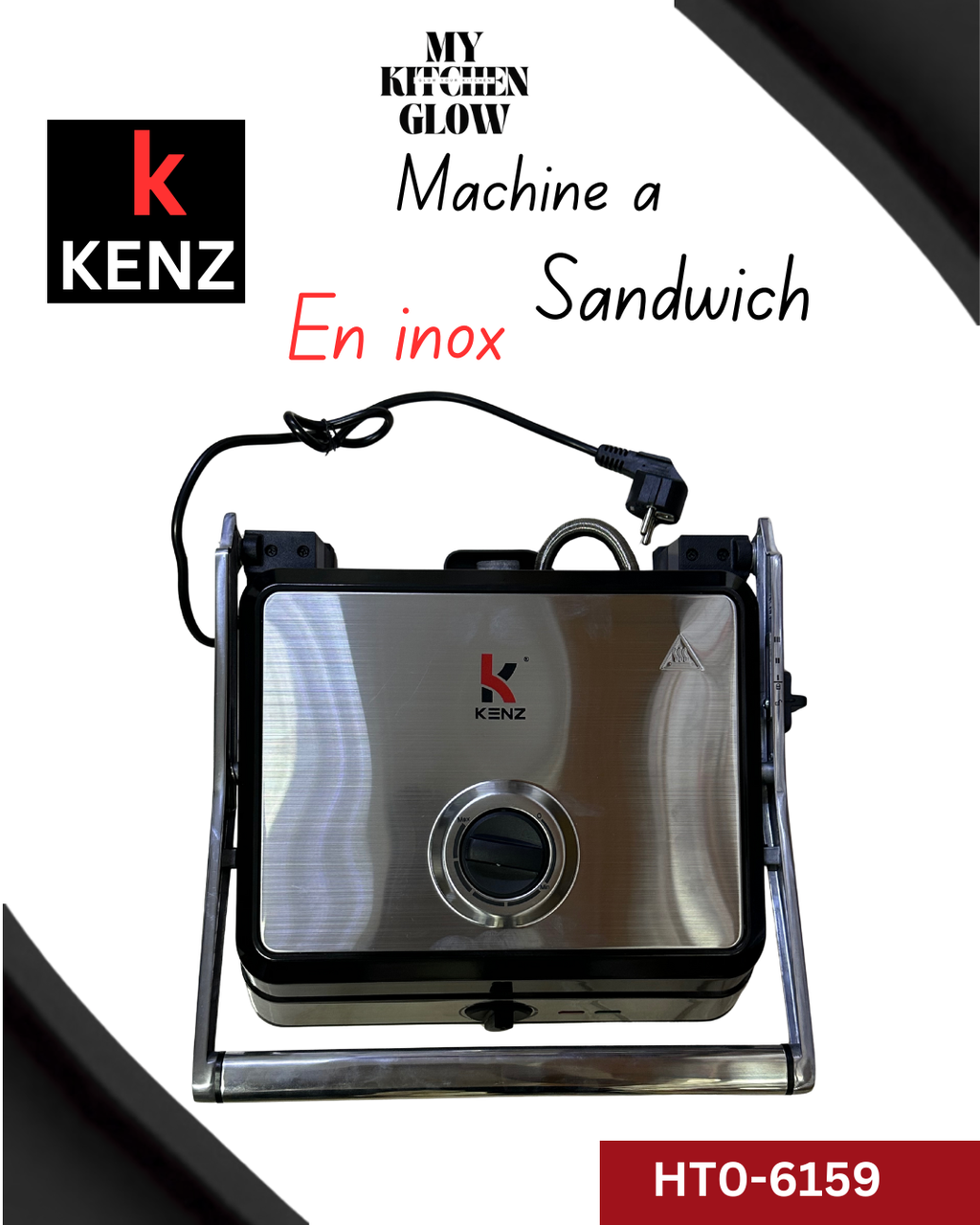 ماكينة ساندويتش KENZ – Inox (HTO-6159)
