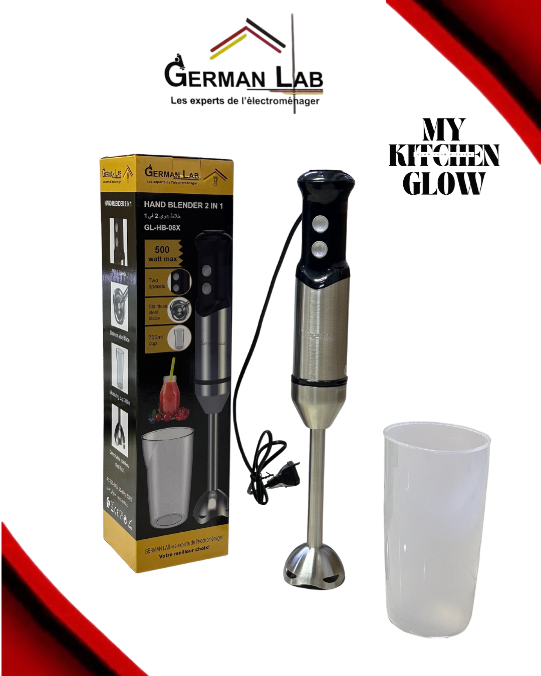 خلاط يدوي 2 في 1 من German Lab