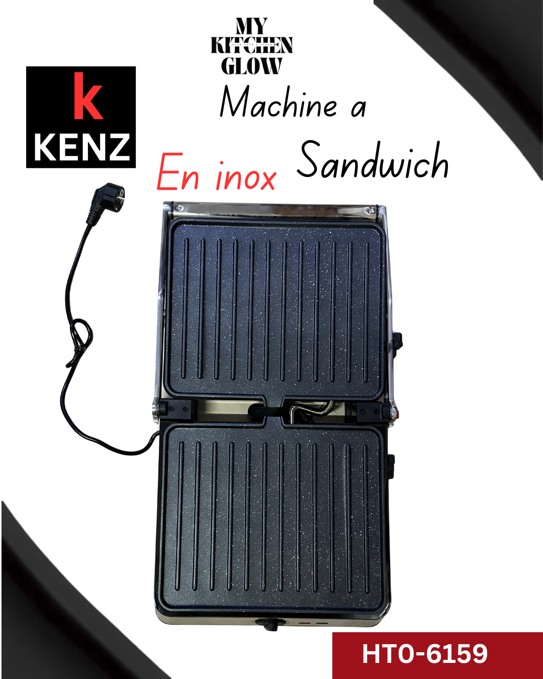 ماكينة ساندويتش KENZ – Inox (HTO-6159)