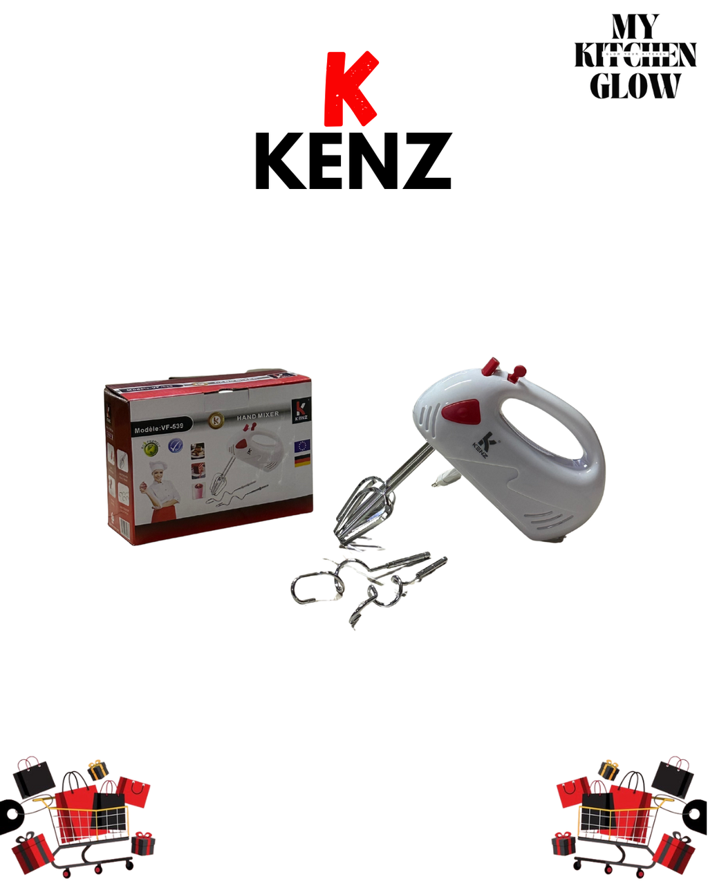 خلاط  بيض كهربائي يدوي (Hand Mixer) من KENZ