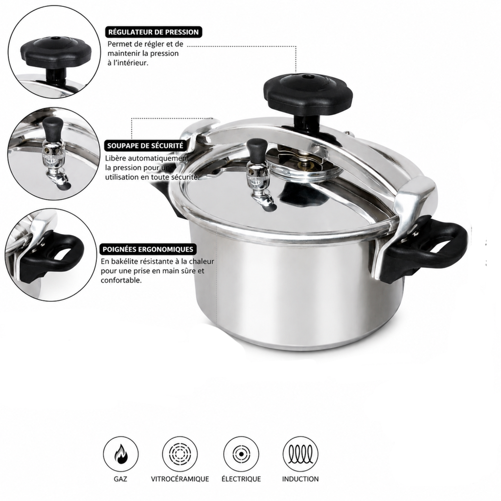 Cocotte à Pression en Aluminium