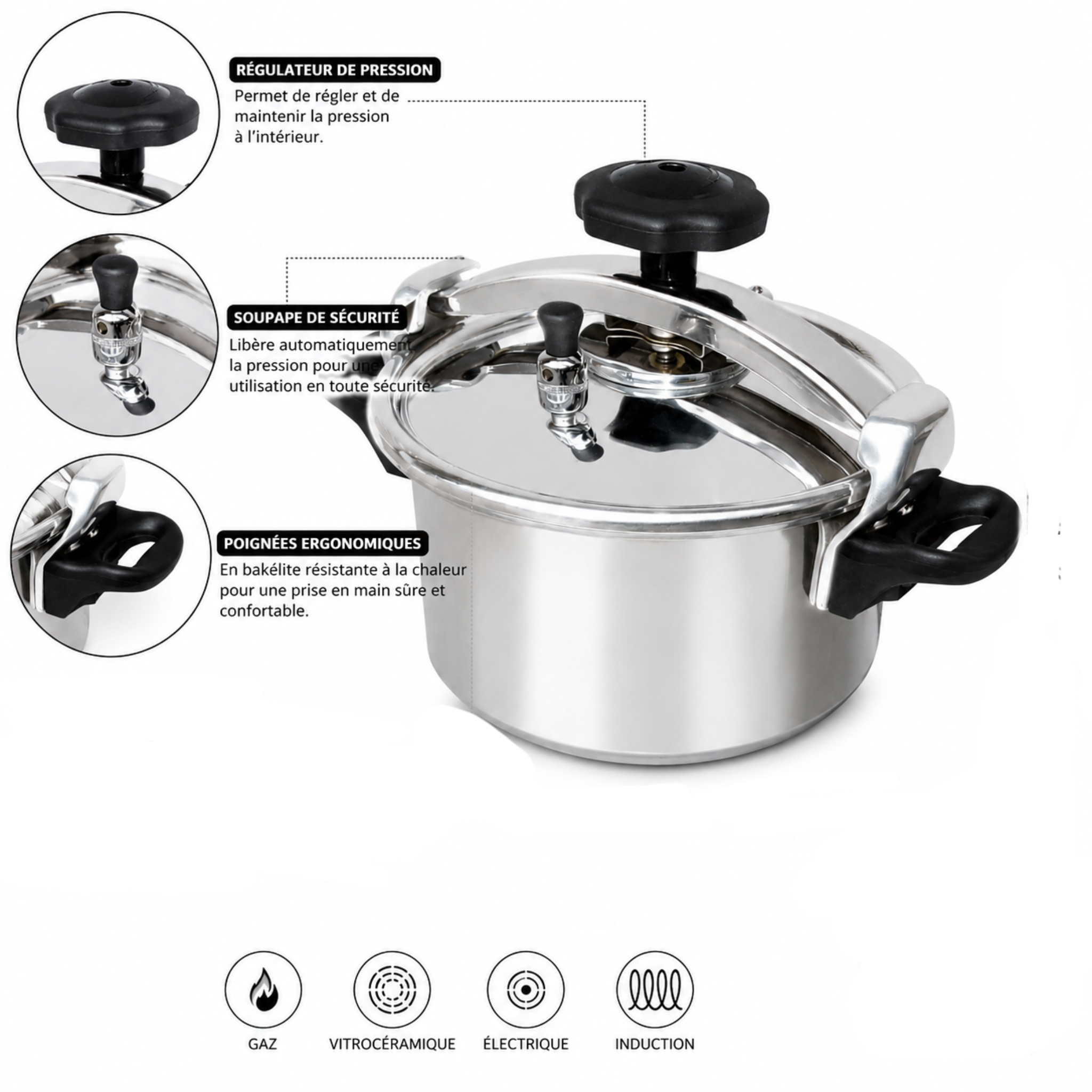 Cocotte à Pression en Aluminium
