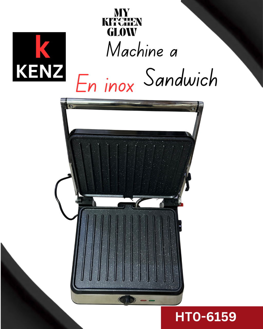 ماكينة ساندويتش KENZ – Inox (HTO-6159)